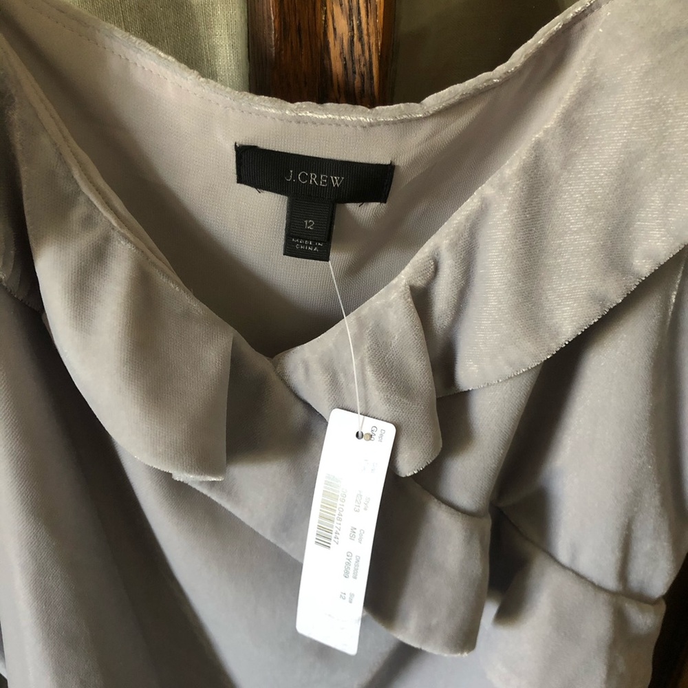 JCrew Velvet Ruffle Tank - Picture 3 of 4